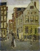 George Hendrik Breitner The Lauriergracht at the Tweede Laurierdwarsstraat painting